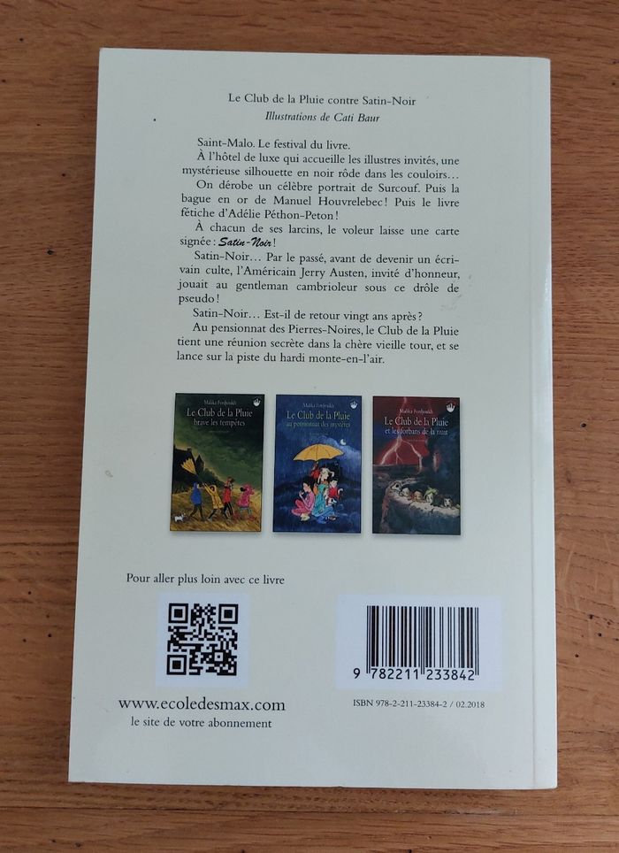 Le club de la pluie contre Satin-Noir / l'école des loisirs - photo numéro 2