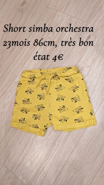 Short Simba orchestra 23mois 86cm 