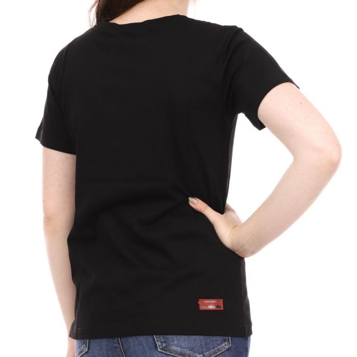 T-shirt supreme noir pour femme. - photo numéro 5