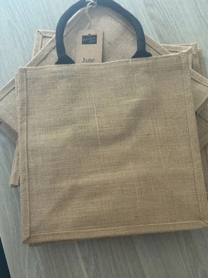 Lot de 5 sacs en toile de jute - photo numéro 3