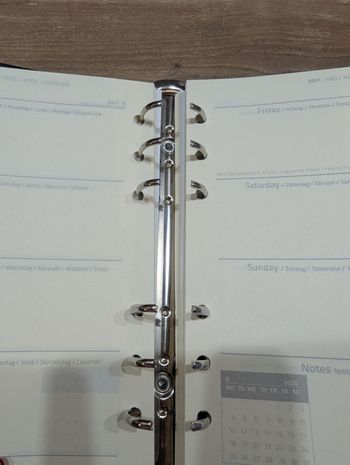 Agenda organiseur rechargeable avec porte carte