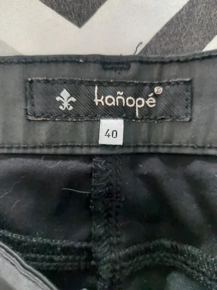 Pantalon enduit noir "Kanopé" - photo numéro 6