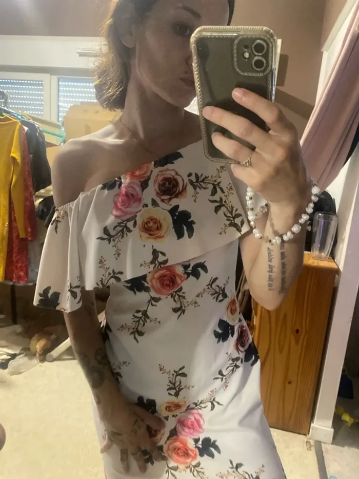 Robe fleurie ceintree taille unique