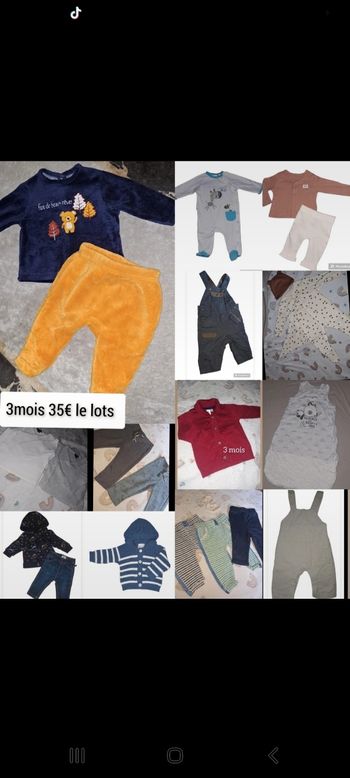 Lots vêtements 3mois