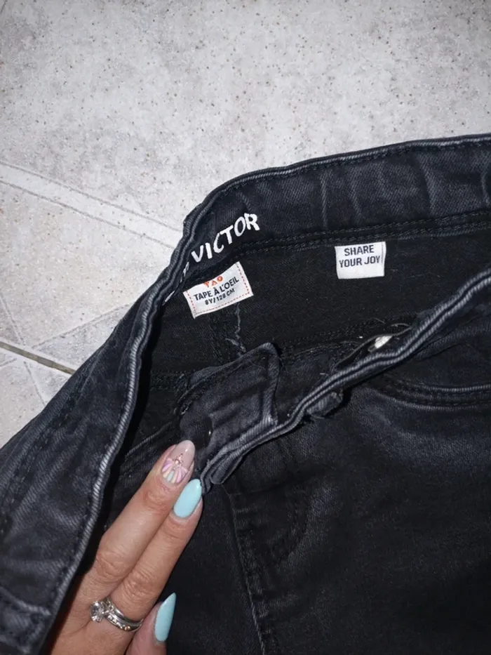 Jeans gris / noir