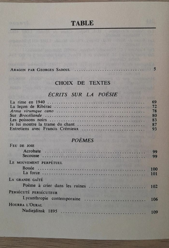 Aragon par Georges sadoul poètes d'aujourd'hui seghers - photo numéro 2