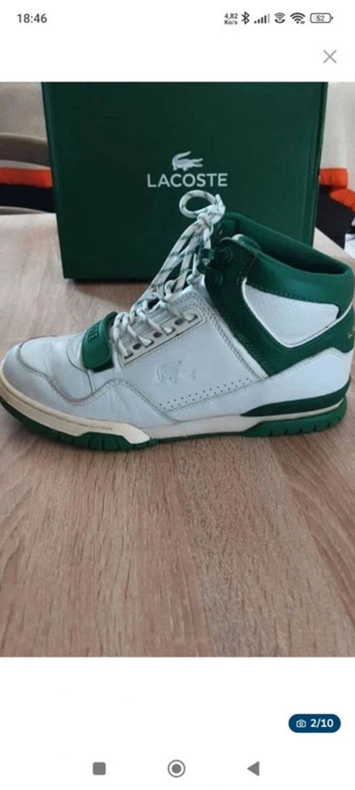 🍒 Baskets Montantes Lacoste Missouri Mid 319 White & Green T42🍒 - photo numéro 7