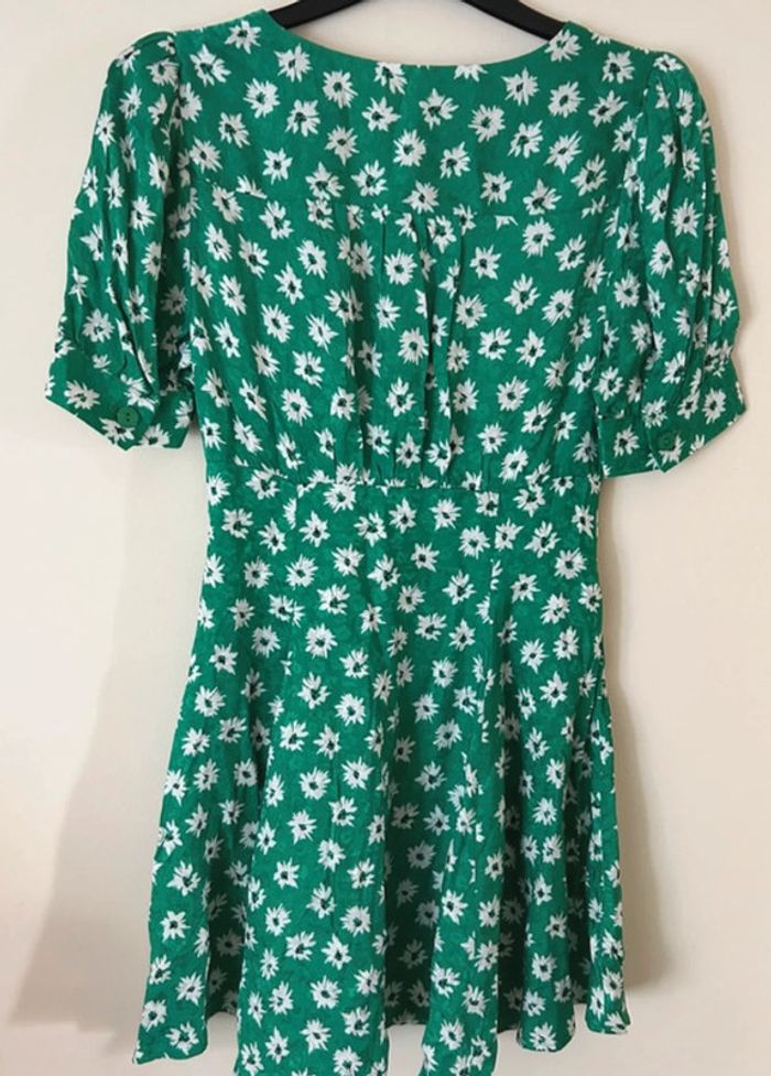 Robe fleurie, verte et blanche, Topshop - photo numéro 7