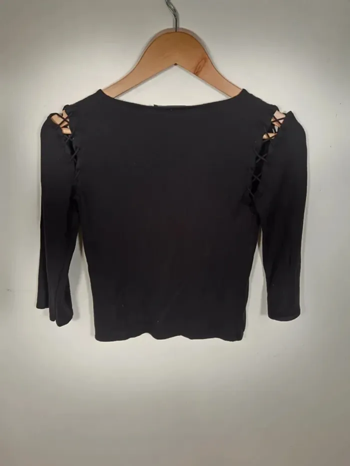 C18 blouse noir Galeries Lafayette T1 - photo numéro 2