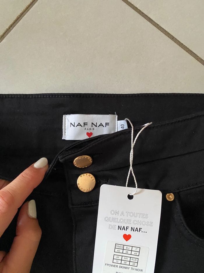 Lot Jeans Power Skinny Noir Naf Naf Taille 40 - photo numéro 3
