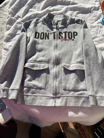 Gilet zippé gris 10 ans orchestra