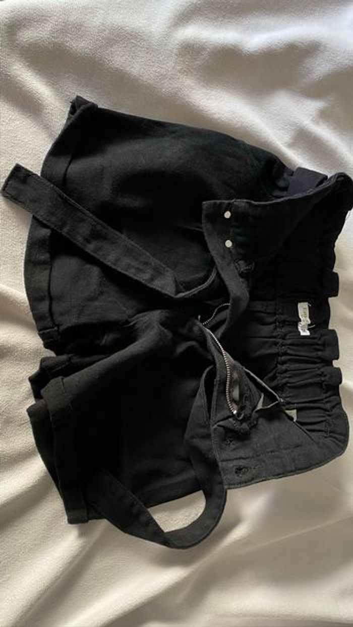 short noir neuf taille haute avec ceinture à nouer - photo numéro 5