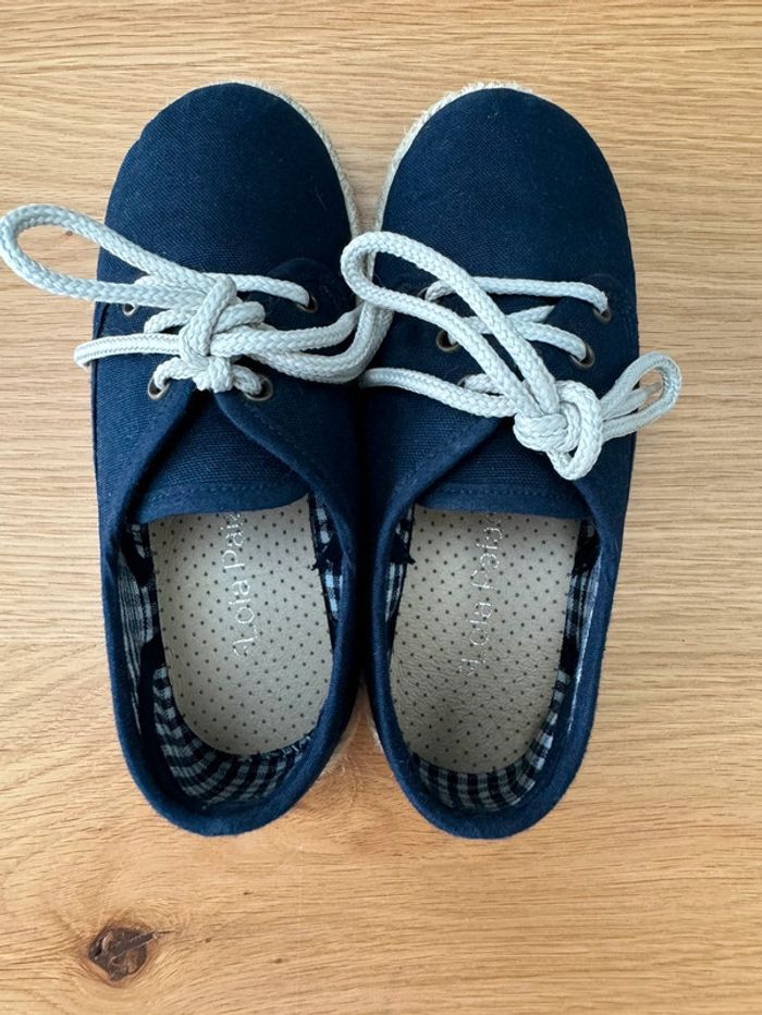 Baskets basses bleu marine à lacets - Pointure 28 - photo numéro 6