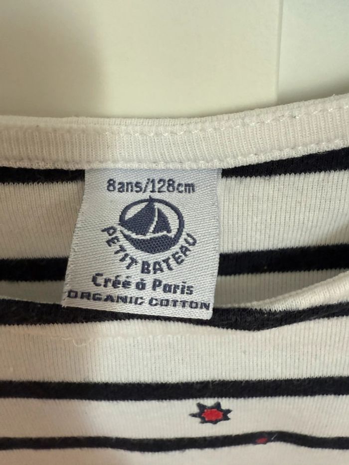 T-shirt petit bateau 8 ans marinière - photo numéro 3