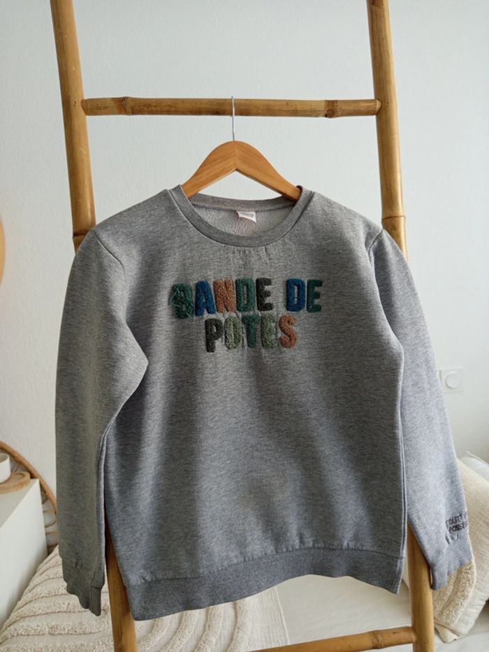Sweat gris Bande de potes Tape à l'oeil 14 ans