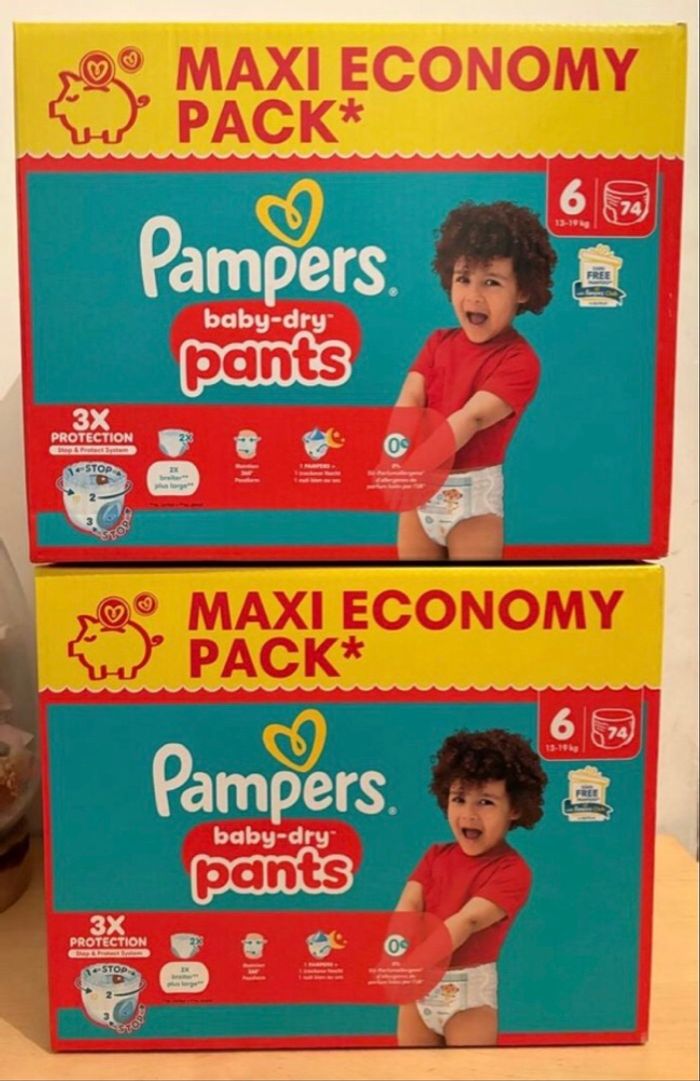 2 cartons Pampers pants taille 6