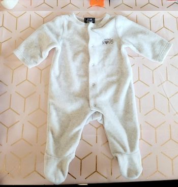 Pyjama velour 1 mois 53 cm 