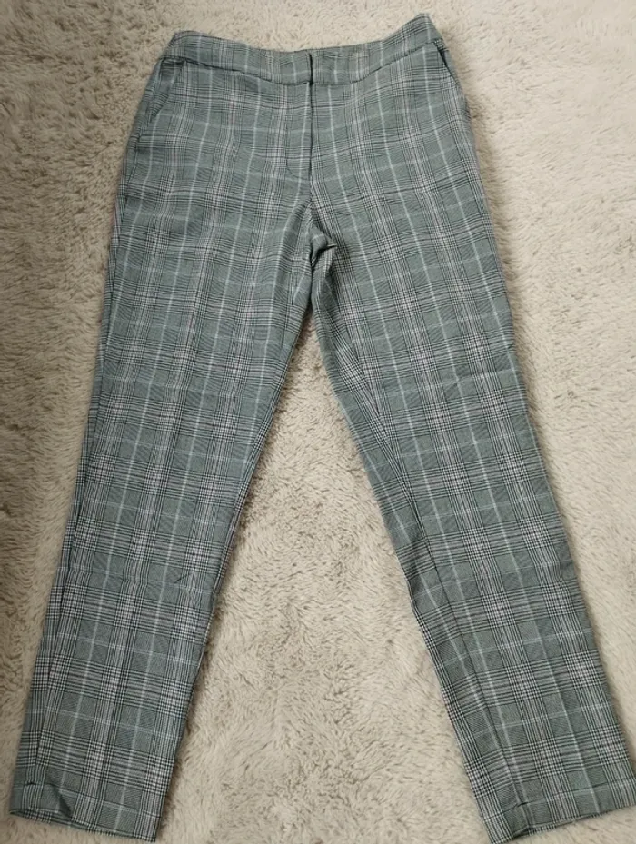 Pantalon droit à carreaux cache cache 36