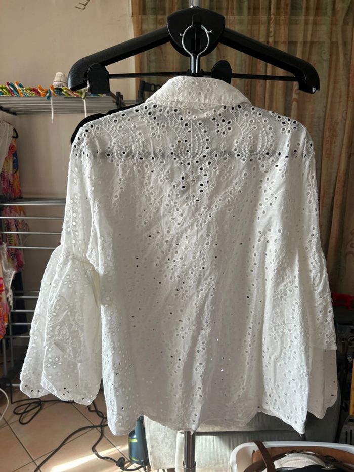 Chemise blanche broderie anglaise Toscandjoe - photo numéro 4