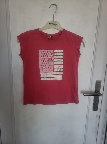 T-shirt rose drapeau Tape à l'Oeil Taille 10 ans
