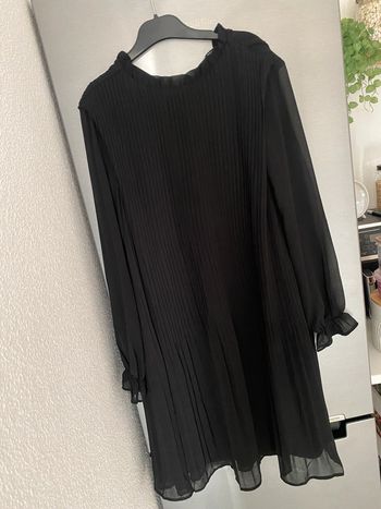 Robe plissée fluide noir Monoprix 36
