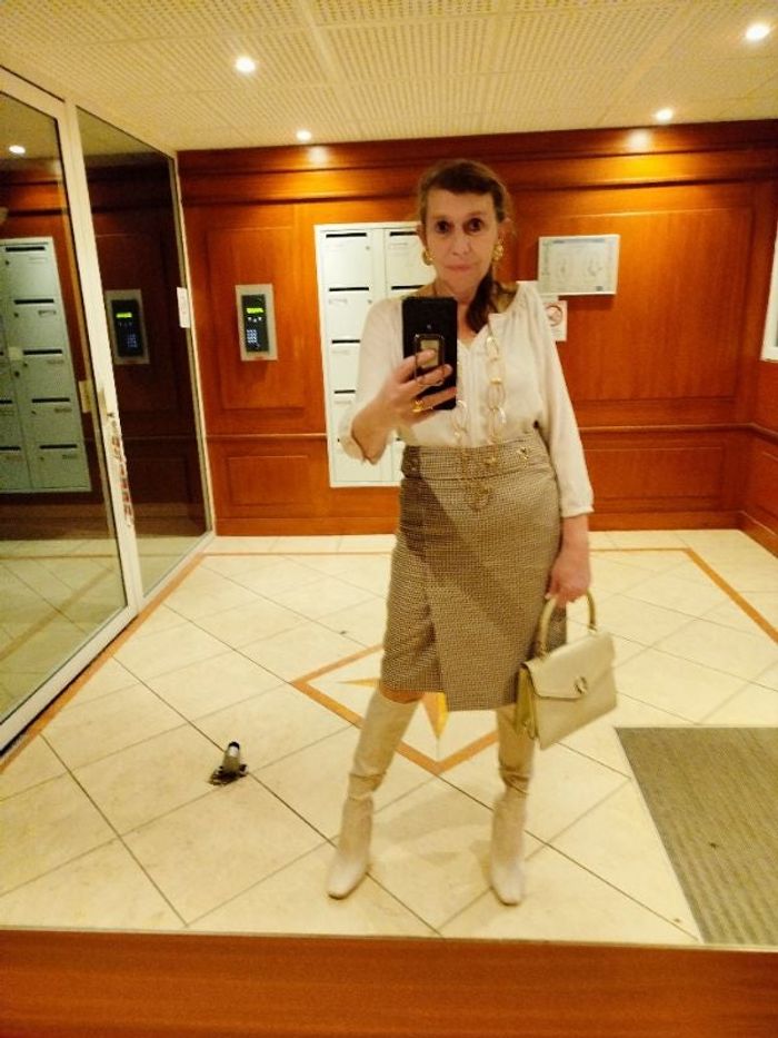 Jupe chic carreaux H&M