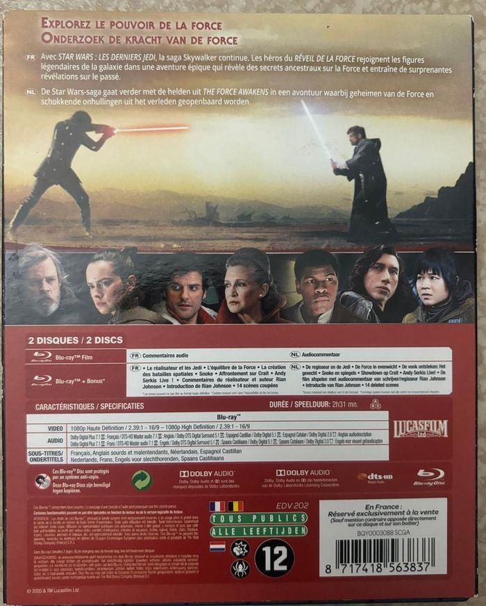 DVD Blu-ray Star Wars : Les derniers jedi - photo numéro 2
