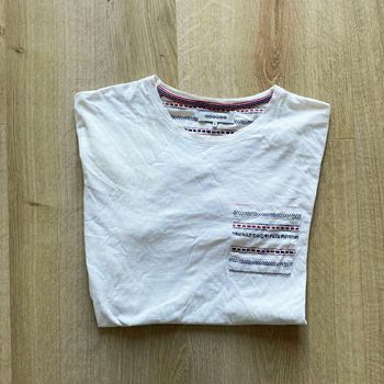 Bonobo T-Shirt Blanc Natif Américain Homme Exclusive Vintage Amerindian en bon état (Taille XL)