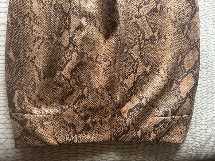 Pantalon motif serpent marron/caramel taille XL, Zara - photo numéro 3