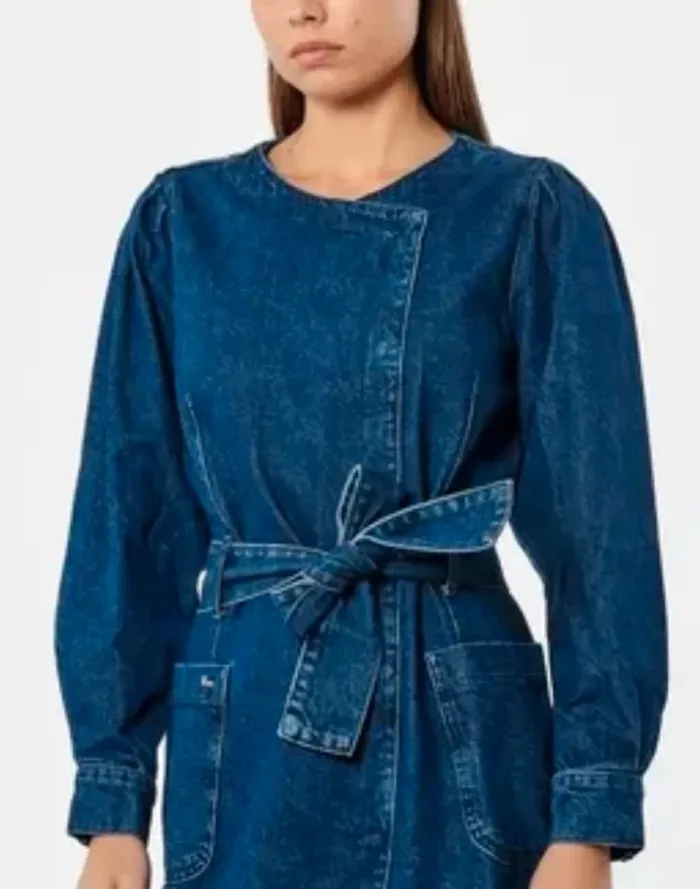 Kaporal Robe portefeuille en jean bleu femme - photo numéro 2