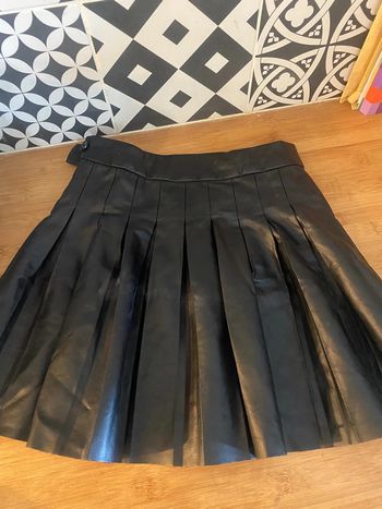 XS Jupe simili cuir avec plis