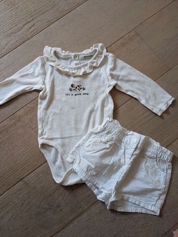 Ensemble body et short coton bio 12 mois