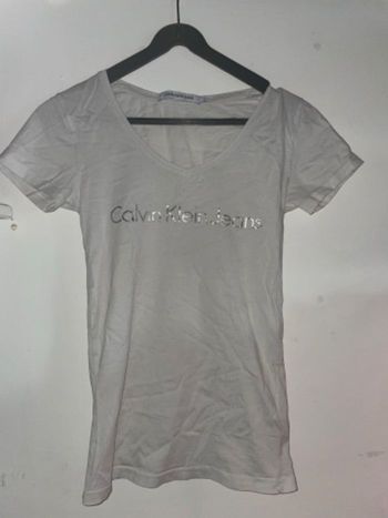 T-shirt Calvin Klein jeans blanc