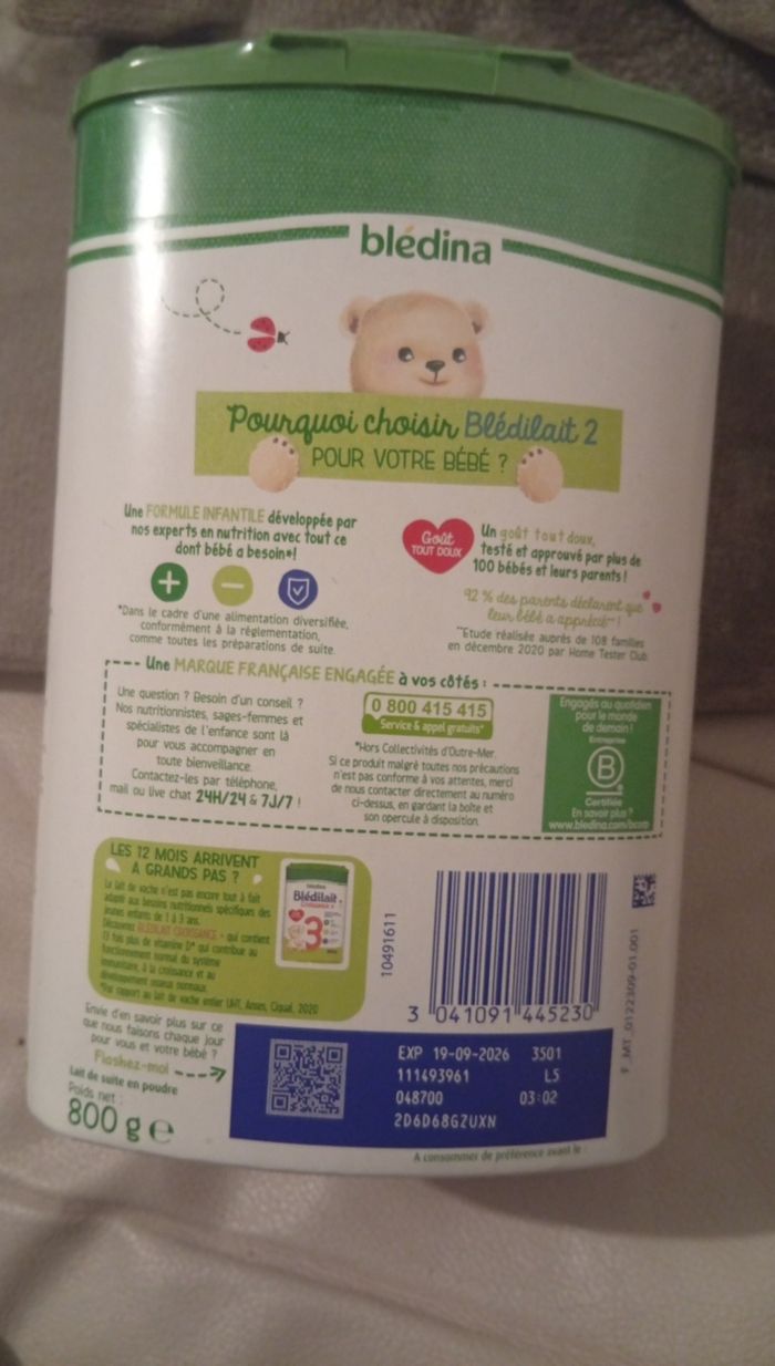 Boîte de lait Blédilait - photo numéro 2