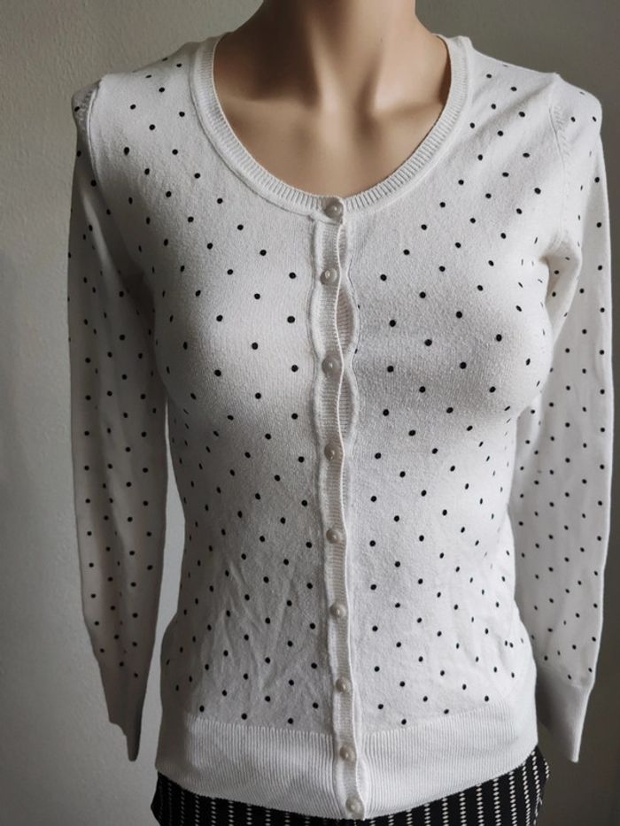 Gilet à pois blanc et noir - photo numéro 3