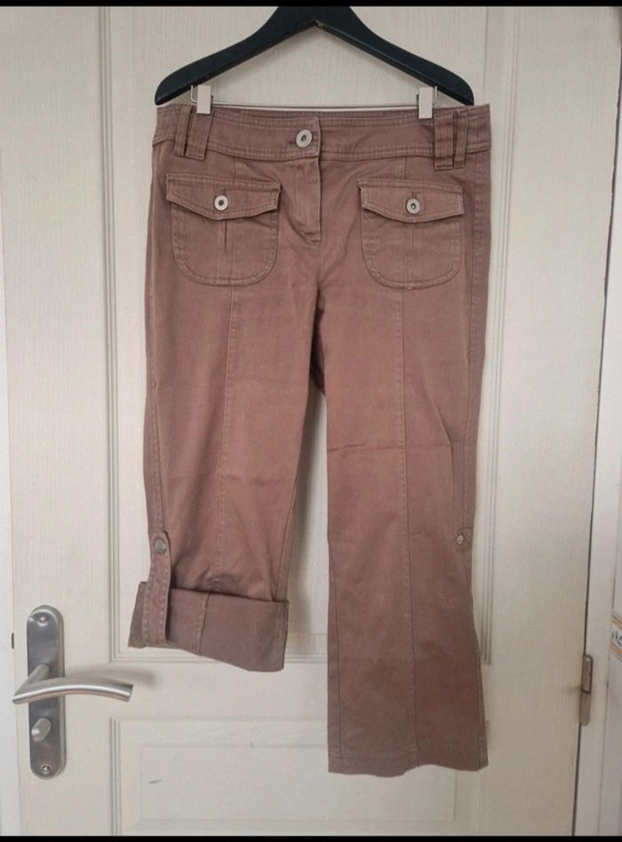 Pantacourt et bermuda 2 en 1 marron femme la redoute taille M/38 - photo numéro 3