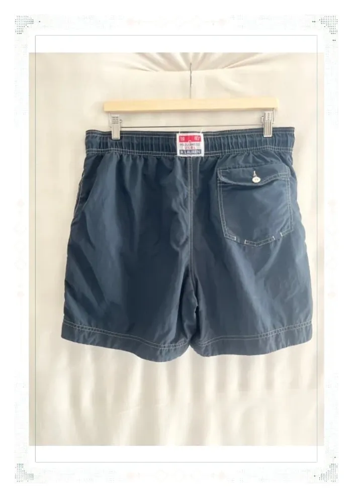 Short de bain Ralph Lauren vintage – Bleu marine – Taille XL – Classe à l’ancienne - photo numéro 3