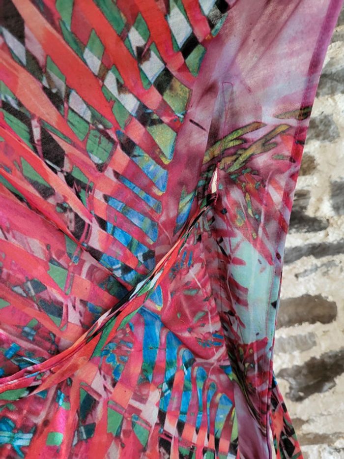 Tunique de plage style poncho sans manches rose fushia H&M Taille 34/36 - photo numéro 5