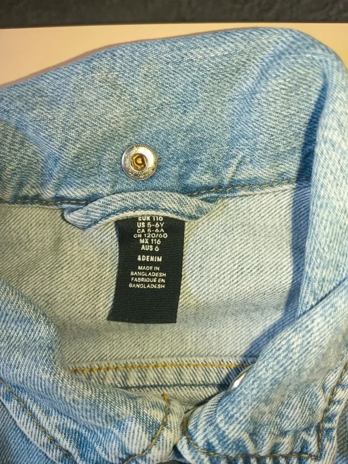 Veste jean manches tissu garçon 5 6 ans Denim& denim - photo numéro 2