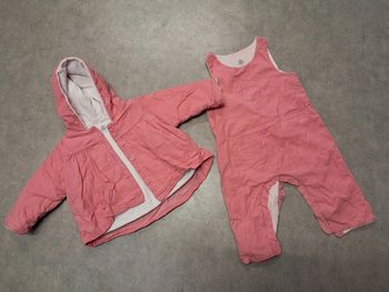 ensemble salopette + veste fille 6 mois petit bateau