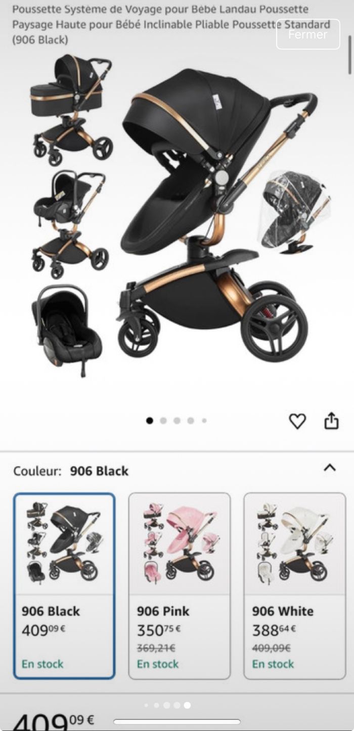 Poussette babyfond semili cuir - photo numéro 8