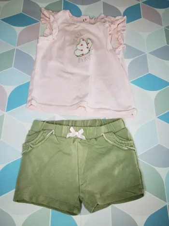 D3403 - ensemble fille 6 mois