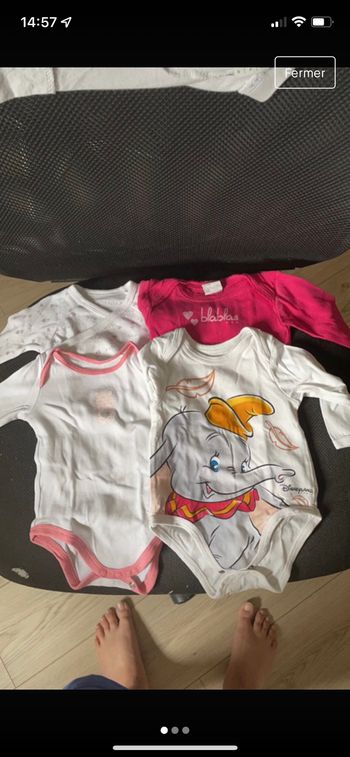 Lot de 4 bodys manches longues