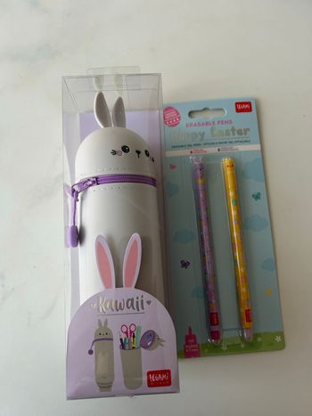 Legami lot trousse lapin et stylos hoppy Easter 