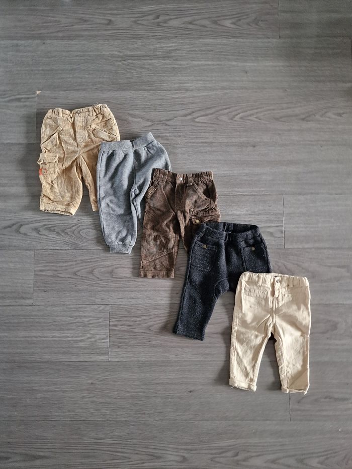 Lot de 5 pantalons pour garçon 12-18 mois