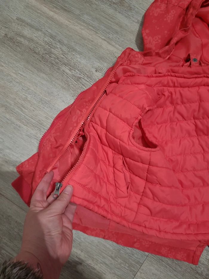 Veste coupe vent 2 en 1 avec doudoune sans manches rose - photo numéro 8