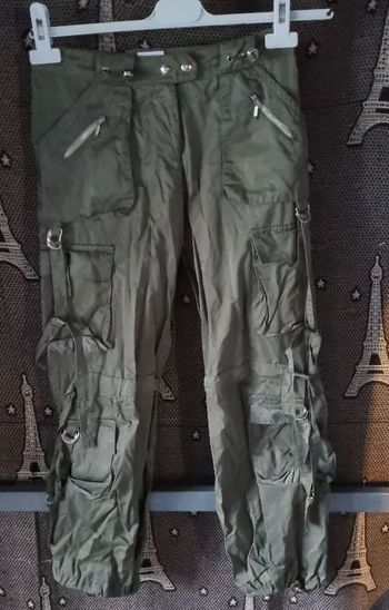 Pantalon kaki style cargo taille 12ans
