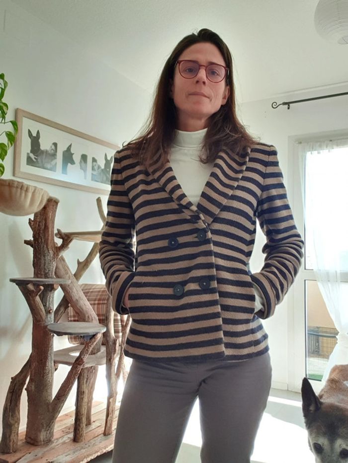 Veste à rayures Mango taille M ou 38 - photo numéro 4