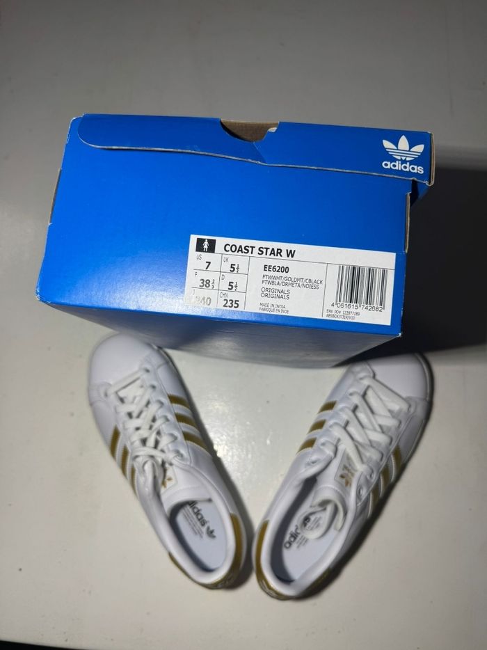 Adidas blanches dorées T38 neuves - photo numéro 6