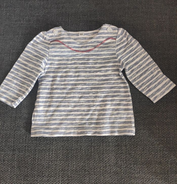 T-shirt fille 6 mois coton